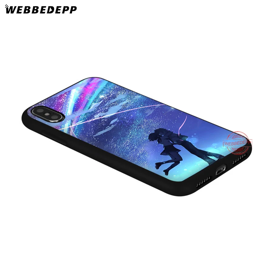 WEBBEDEPP Kiminonawa Your Name Japanese anime Soft Silicone Case for iPhone 8 7 6S 6 Plus 11 Pro XS Max XR X 5 5S SE Back Shell | Мобильные