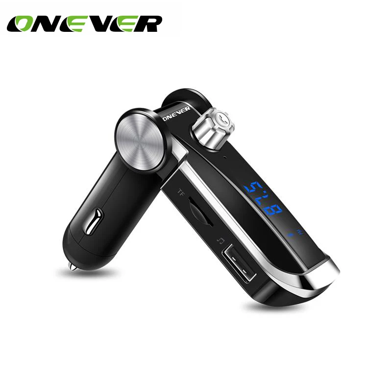 Onever вращающийся Bluetooth FM передатчик автомобильный комплект MP3 радио модулятор U