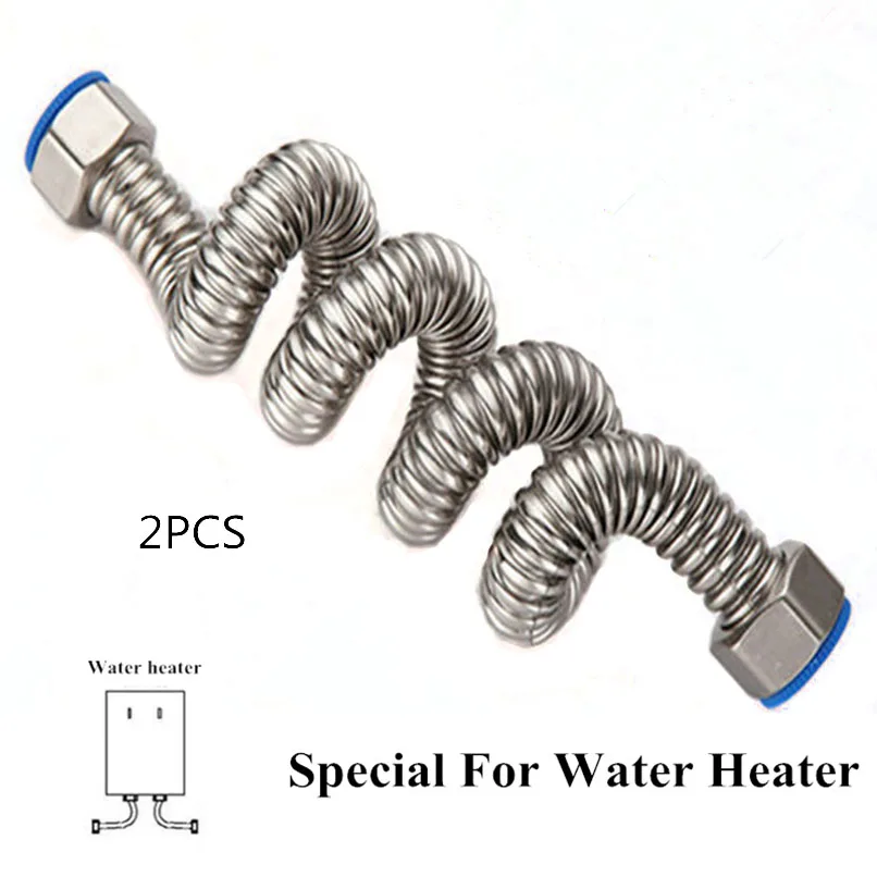 

2PCS/Set G1/2" 30cm 40cm 50cm 60cm 80cm Special For Water Heater Cold and Hot Mixer Faucet Closestool Water Supply Pipe Hoses