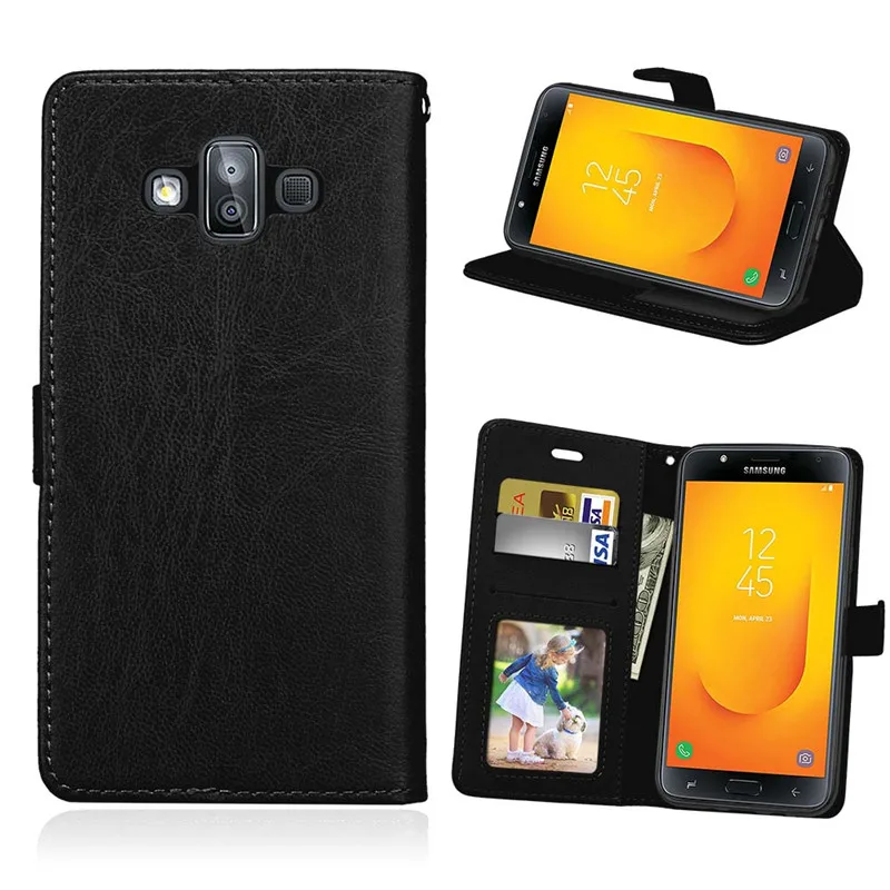 Чехол-книжка из искусственной кожи для Samsung Galaxy J7 Duo чехол телефона 2018 J7Duo J720 J720F |