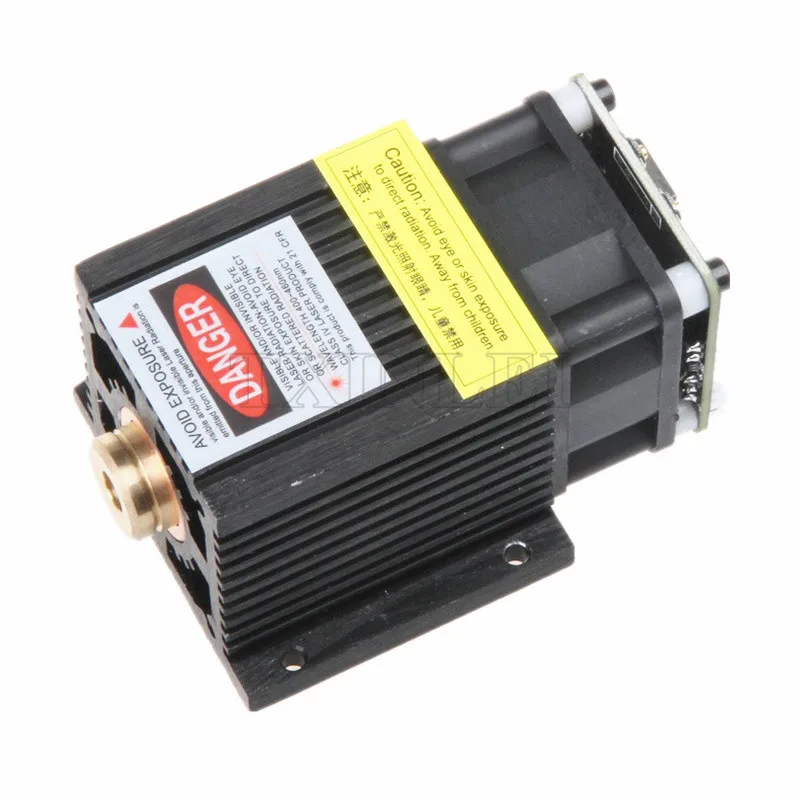 10 Вт высокой мощности 445nm синий лазерный модуль лазерной гравировки и резки ttl ШИМ