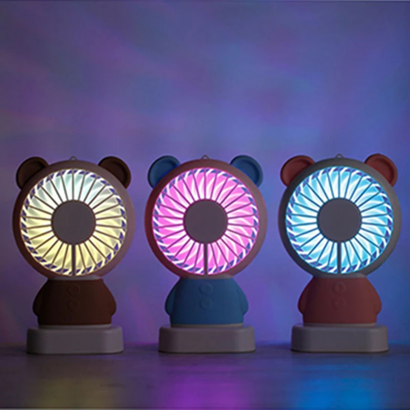 USB вентилятор Dharma Bear с изысканным Кроликом перезаряжаемый ручной светодиодный