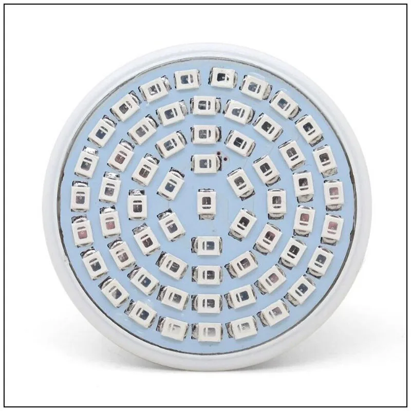 LED E27 12 Вт лампа для выращивания SMD 60 светодиодов AC 220 В полный спектр комнатных