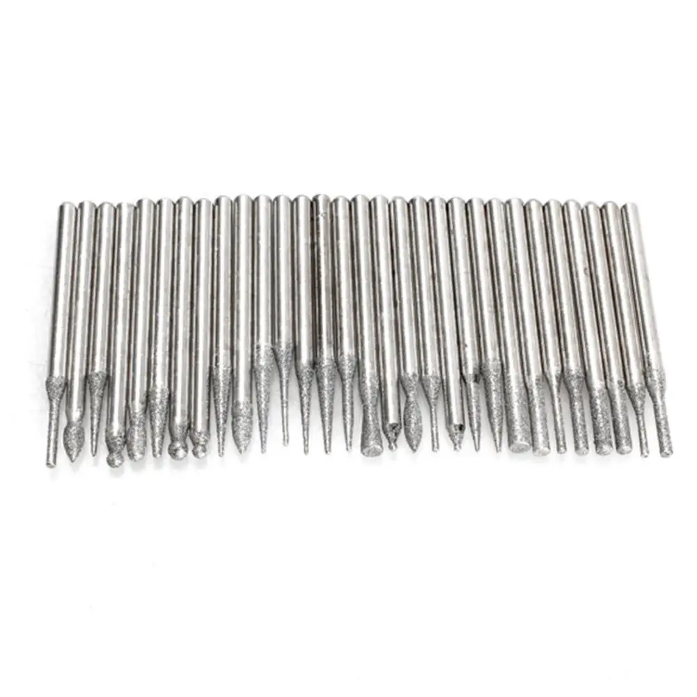 Electric grinder grinding head Jade Carving Diamond Grinding Rod Alloy Grinding Head 3.0MM 30PCS Metal processing abrasive