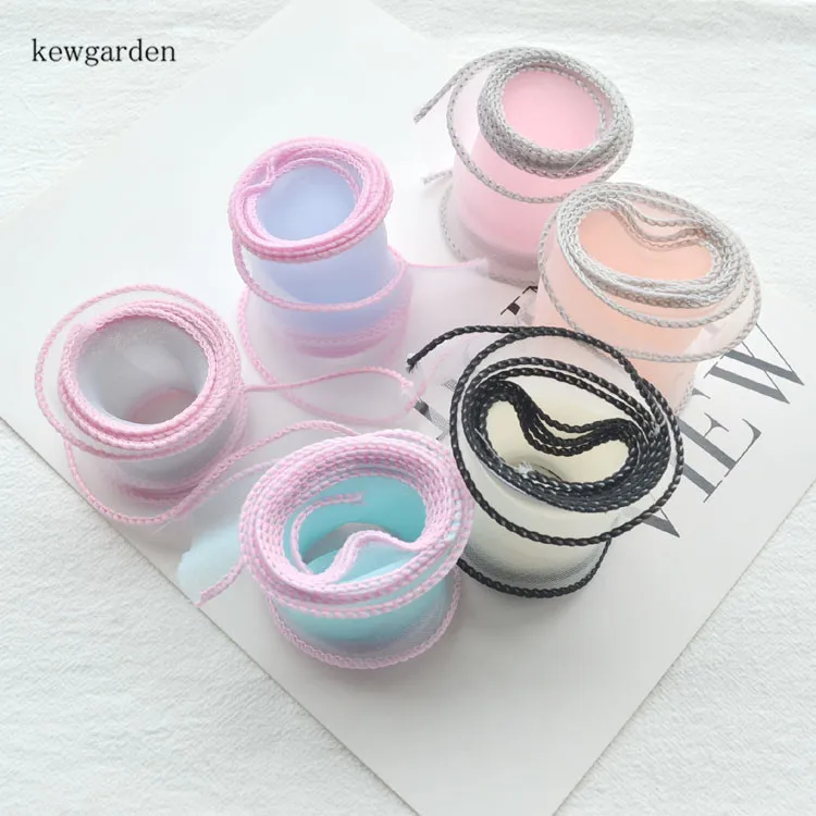 Ленты для волос Kewgarden аксессуары с волнистыми краями сатиновая лента вручную