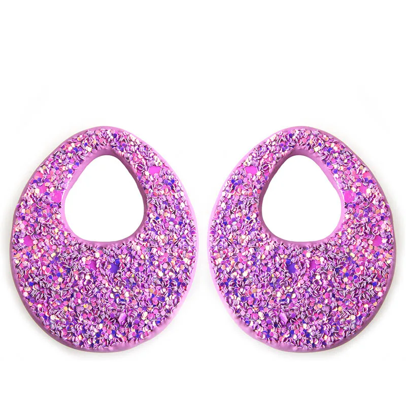 purple NeeFu WoFu Большие Серьги Pendientes капельки кожаные аксессуары С Рисунком Тигра большие длинные серьги Brinco Леопард Рождество - Окраска металла: purple