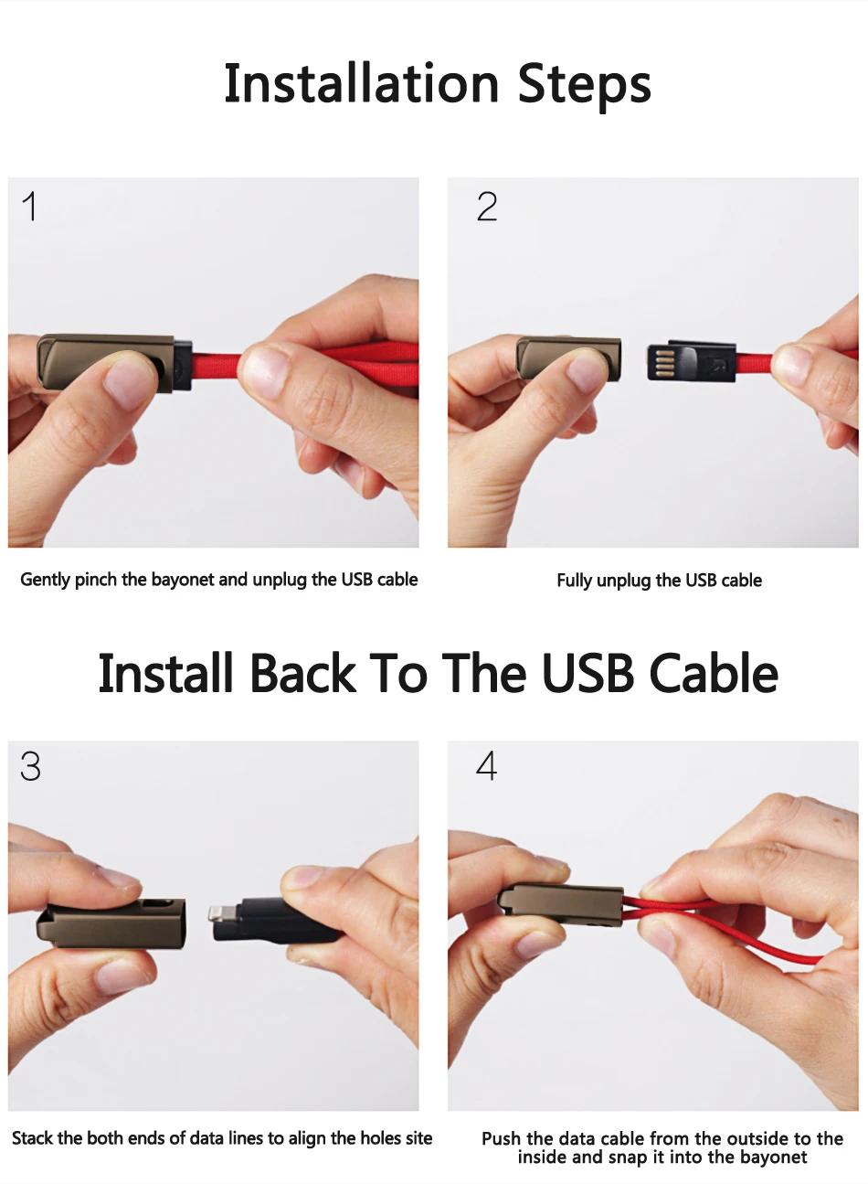 NOHON портативный брелок USB кабель для iPhone Micro type C 8pin зарядный кабель синхронизации данных Быстрая зарядка для Android Xiaomi samsung