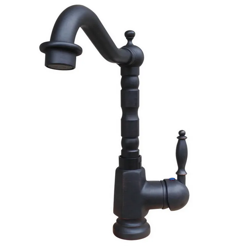 Black Oil Rubbed Brass Single Handle Lever Swivel Spout Kitchen &amp Bathroom Vessel Sink Basin Faucet Mixer Water Tap anf340 |