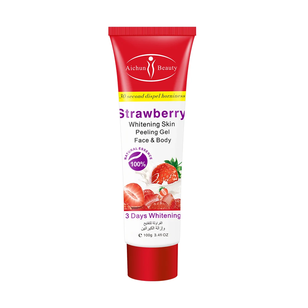 Strawberry 100 г пилинг очищающее средство для лица Натуральный Отшелушивающий отбеливание и осветление средство для отшелушивания для лица пилинг-скраб гель может падение TSLM1 - Цвет: Strawberry