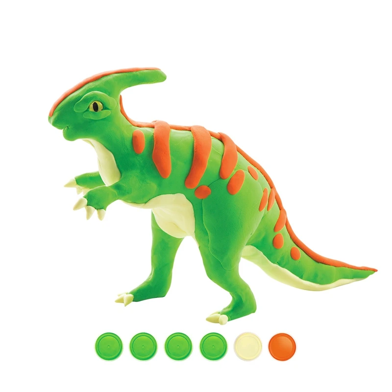 Robud DIY Parasaurolophus глина динозавр действие и Игрушка Рисунок Моделирование глины с 3D