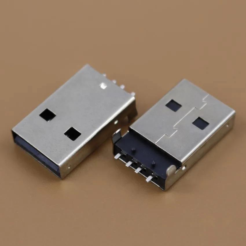 10 шт./лот USB 2 0 штекер типа A PCB разъем 180 градусов SMT SMD USB-Коннекторы | Компьютеры и