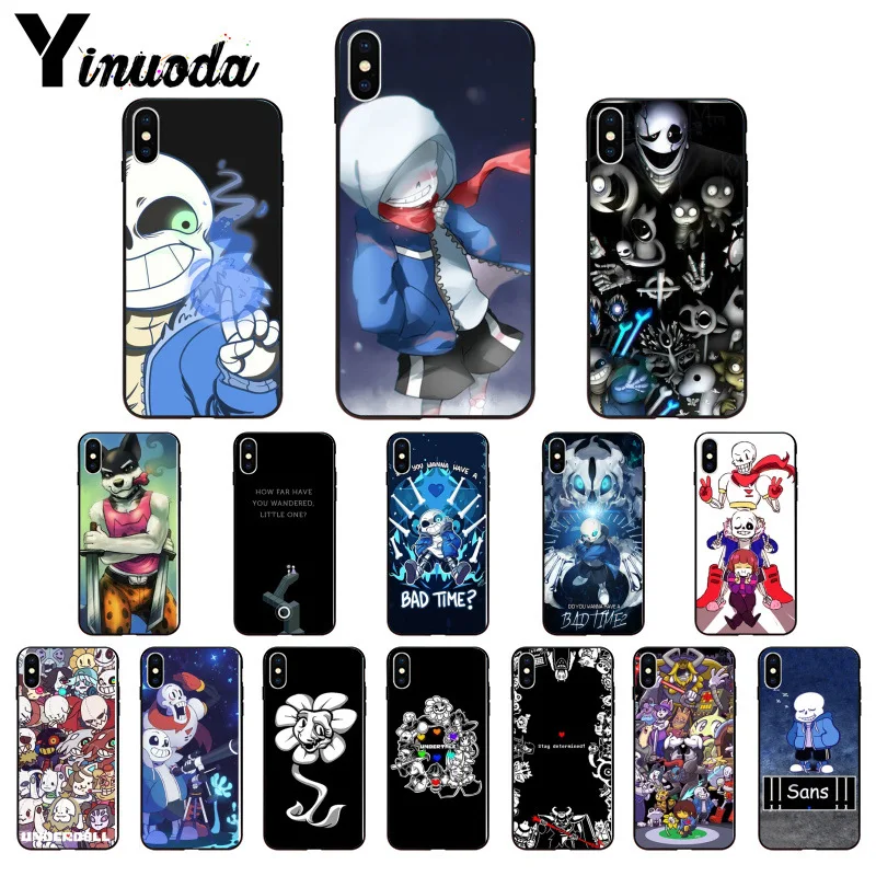 11pro MAX Папирус из андертейл sans doggo сотовый цветной милый чехол для Apple iPhone 8 7 6 6S Plus X