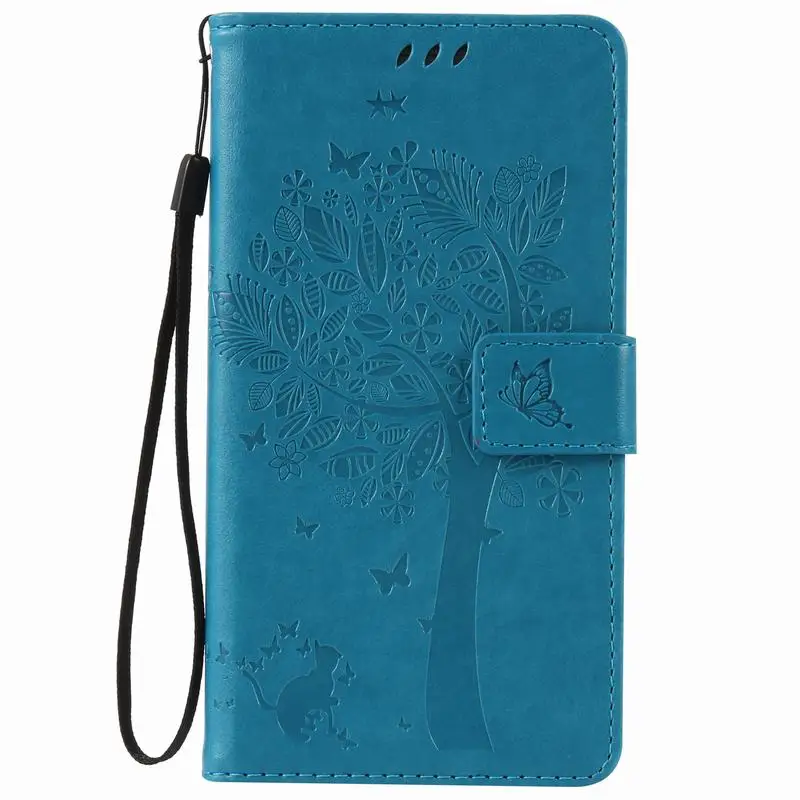 Для samsung Galaxy Note 4 Чехол Кожаный тисненый кошелек чехол для телефона samsung Note 4 чехол и чехлы для samsung Galaxy Note 4 Чехол - Цвет: Синий