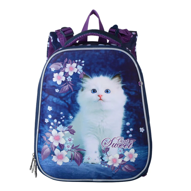 cat cat Высокое качество, Детский рюкзак, класс 1-3-6, новые школьные сумки для девочек, ортопедический ранец, мультяшный школьный рюкзак для девочек, школьный ранец - Цвет: cat cat
