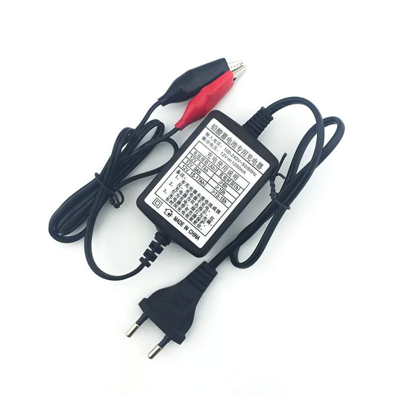 12V1. 2A Автомобиль Грузовик Мотоцикл 12 в компактной Батарея Зарядное устройство