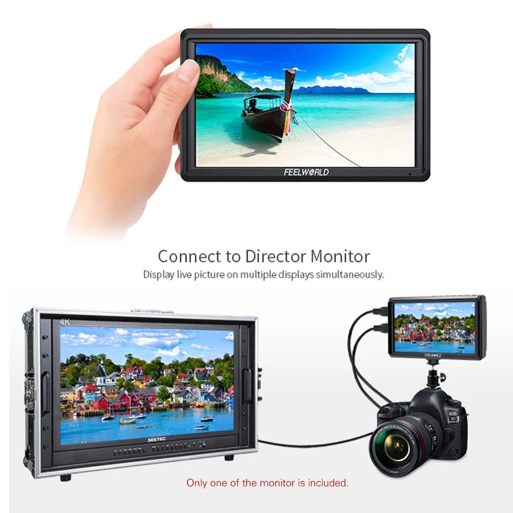 FEELWORLD Портативный Камера полевой монитор видео w/5," ips полный дисплэй HD Экран 1920*1080 4 K HD стабилизатор для держатель для цифровой зеркальной камеры Rig