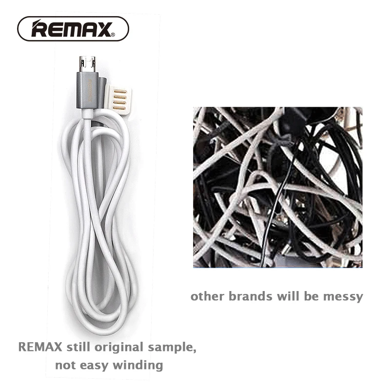 REMAX двусторонний Micro USB кабель для передачи данных портативный 90 штекер градусов