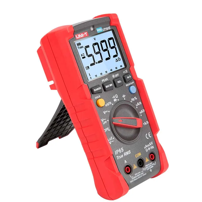 UNI-T UT191E/UT191T профессиональный мультиметр; true RMS IP65 Водонепроницаемый/пылезащитный цифровой мультиметр, температура/LoZ напряжение