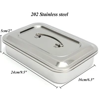 stainless steel 201dental instruments tray surgical nursing lid medical equipment steriliser container for dentist storage box