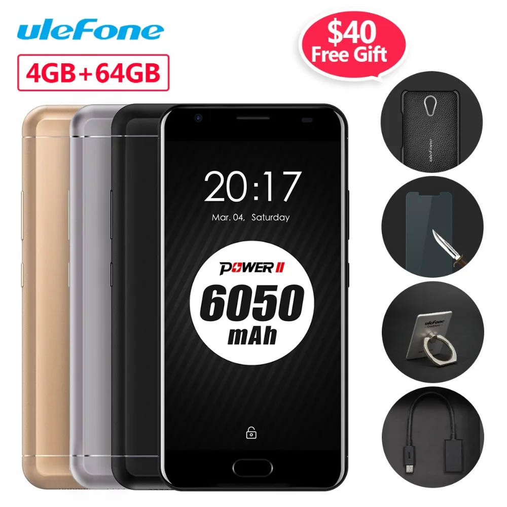 Ulefone Мощность 2 смартфон mt6750t Восьмиядерный 1.5 ГГц 64 г Встроенная память 4