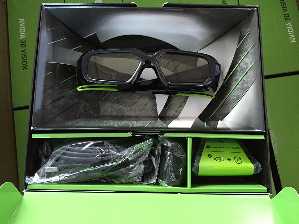 Оригинальный комплект беспроводных очков NVIDIA 3D VISION с излучателем подходит для nv