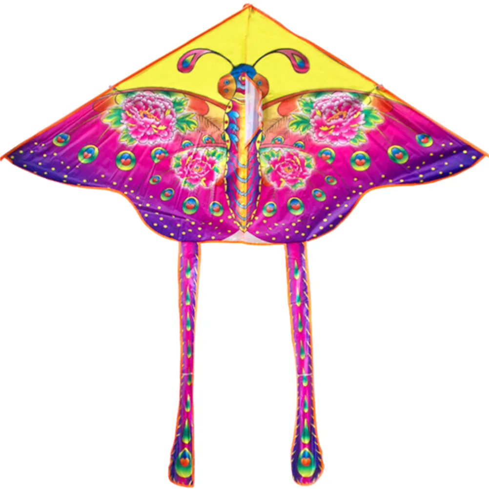 

Нейлоновый воздушный змей-бабочка с ручкой 50 м для детей, складной Радужный змей 90*55 см