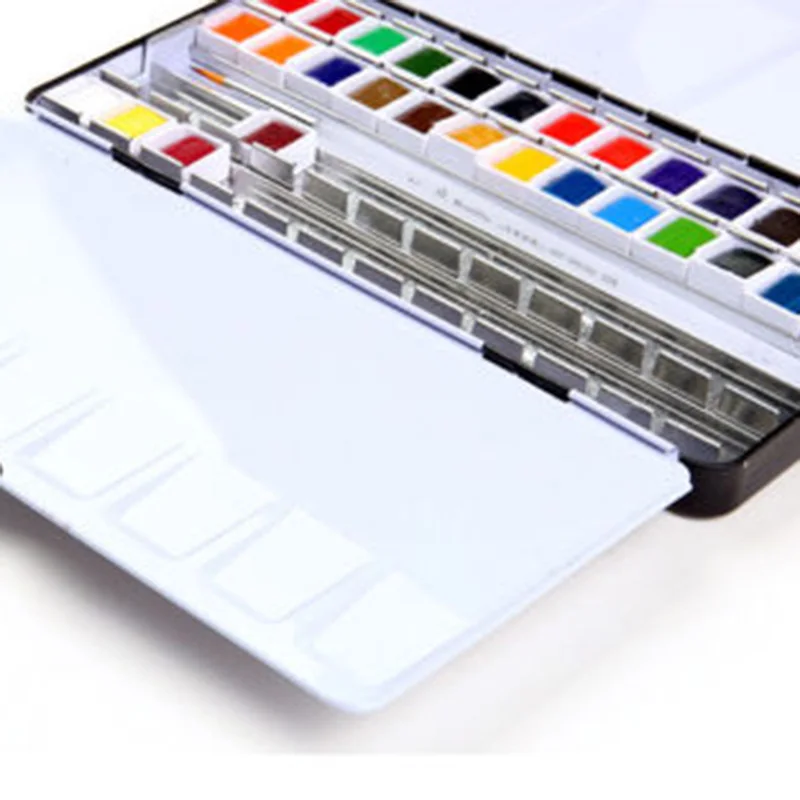 Пустой металлический чехол портативные палитры для хранения акварели 1 шт. в