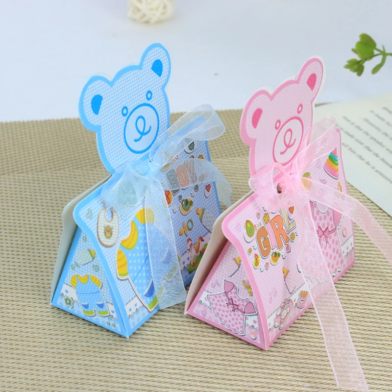 AVEBIEN милый медведь Baby Shower коробка конфет мальчик и девочка украшения для дня