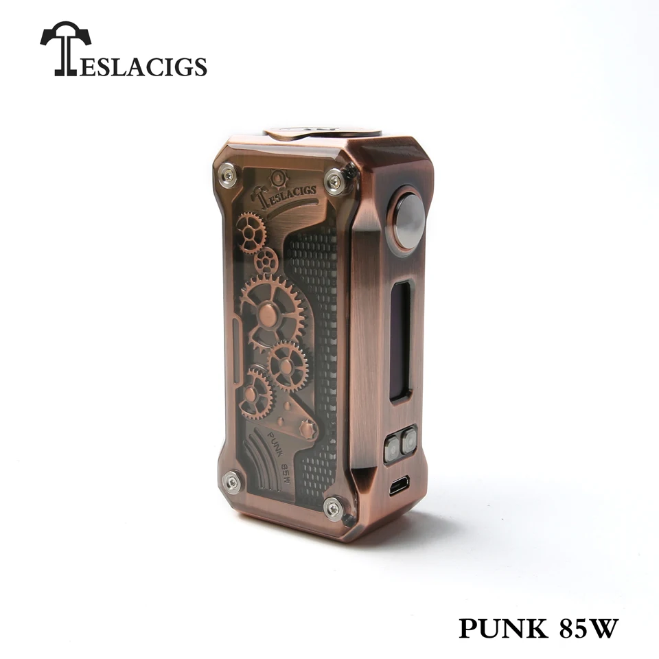 Teslacigs Tesla Punk Mini 85 Вт бокс мод стимпанк стиль 510 нить TC TCR Vape Mod 18650 электронная