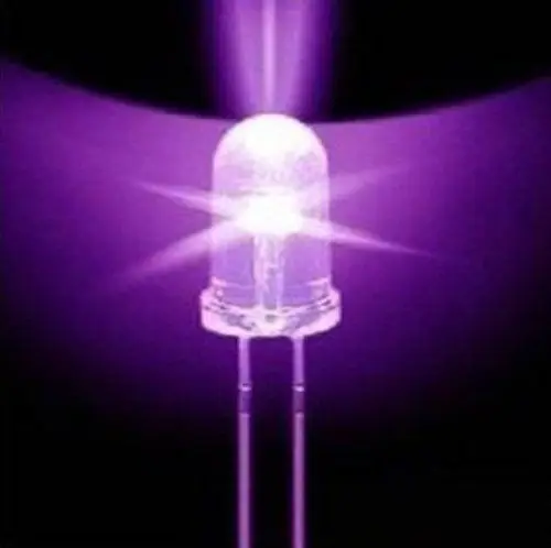 

100 шт. F5 5 мм круглая ультрафиолетовая светодиодная УФ-лампа 390-395nm фиолетовая лампа