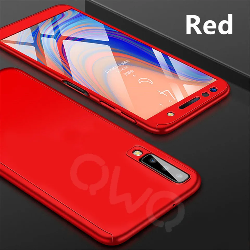 360 Защитный чехол для телефона для samsung Galaxy A7 J4 J6 J8 A6 A8 плюс A9 матовый чехол-крышка для A5 A7 J5 J7 роскошный чехол s