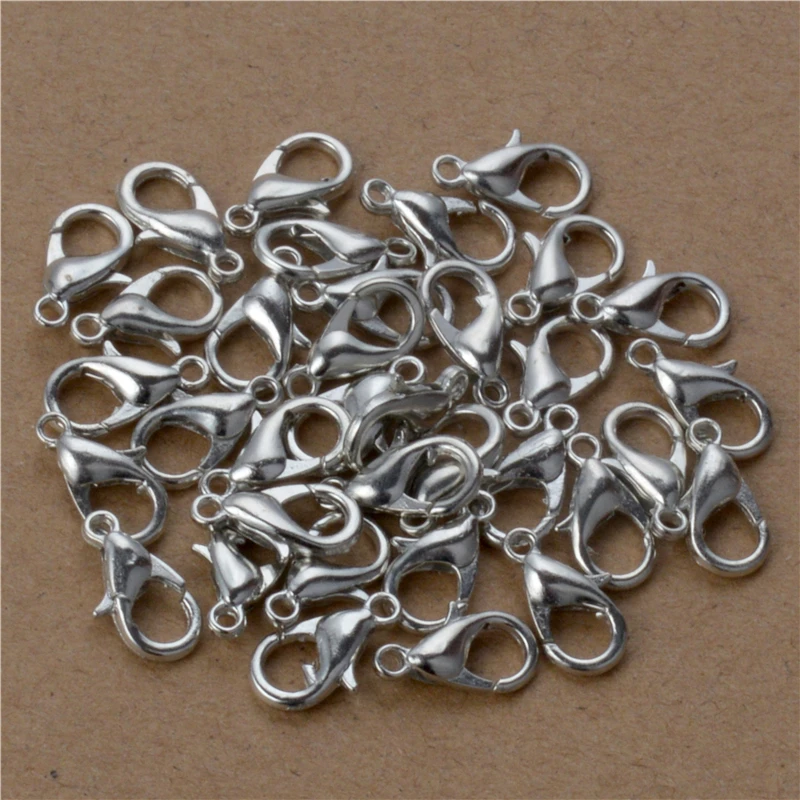 Застежка карабин для ювелирных изделий 50 шт. 10 мм 12 мм|lobster clasp hooks|hook for jewelryclasp hook |