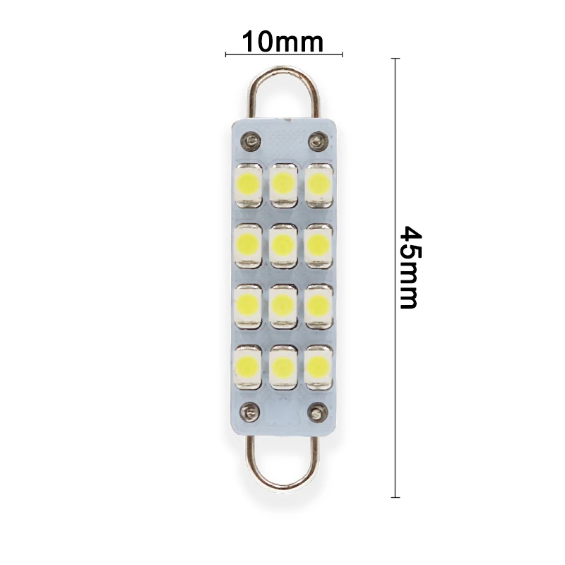 5 шт. гирлянда 44 мм 12 SMD 3528 светодиодные лампы с жесткой петлей 561 562 567 для