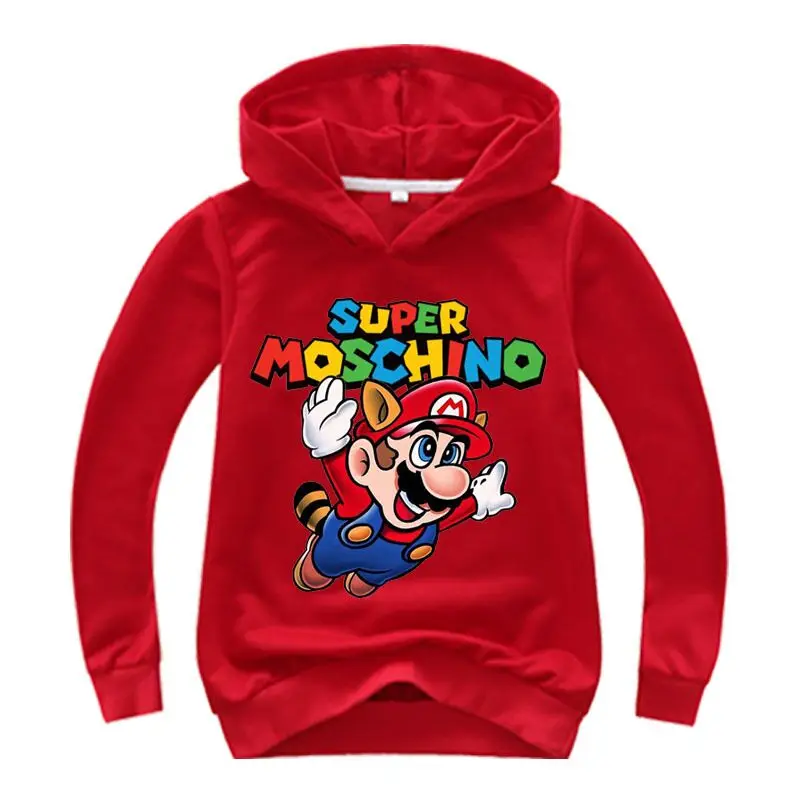 Classic cartoon Kids Boys Super Mario Playing 3D Print Sweatshirt Long Sleeve Game Hoodie Shirt For Girls Coat Jacket