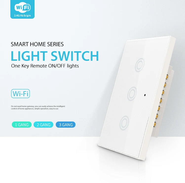 Tuya Smart Life App Wifi умный выключатель настенный выключатель US 1 2 3 банды беспроводной пульт дистанционного управления работает с Alexa Google Home
