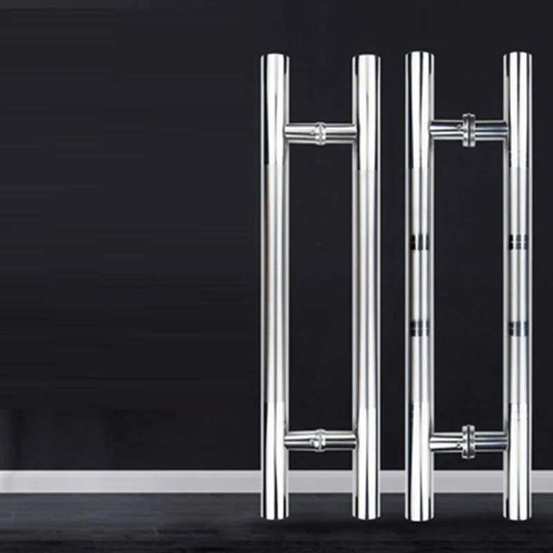 304 нержавеющая сталь H-shape лестница стиль Push ручка для дверцы шкафа Push Pull стеклянные дверные ручки отверстие 300 мм 400 мм 500 мм 600 мм 700 мм