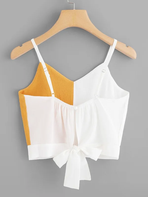 Женский Повседневный Топ без рукавов короткий топ с v образным вырезом и высокой