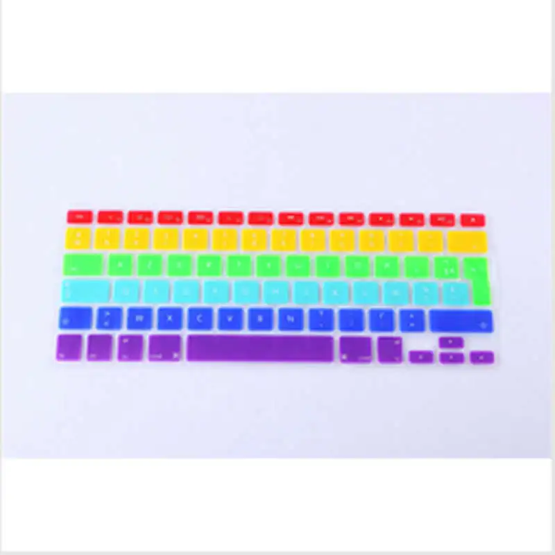 AZERTY французский евро Радужный чехол для клавиатуры Apple macbook Air Pro Retina 13 15 17 защитные