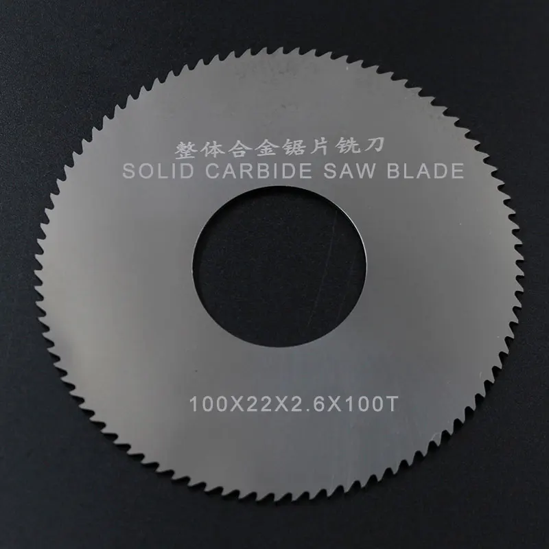 

5pcs 100x22x2.6x100t Solid Carbide Circular Saw Blades Milling Cutter Tool