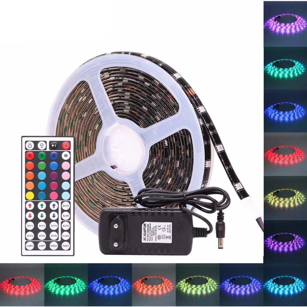 Тира de светодиодный RGB 5050 PCB negro 30 es/м 60 непроницаемый DC 12 V Ха персиковый бантик luz