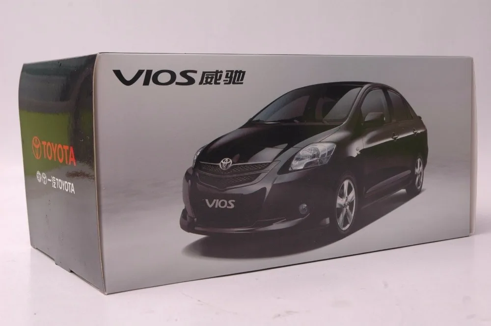 1:18 литья под давлением модель для Toyota Vios 2008 черный Седан сплав игрушечный автомобиль миниатюрная коллекция подарок
