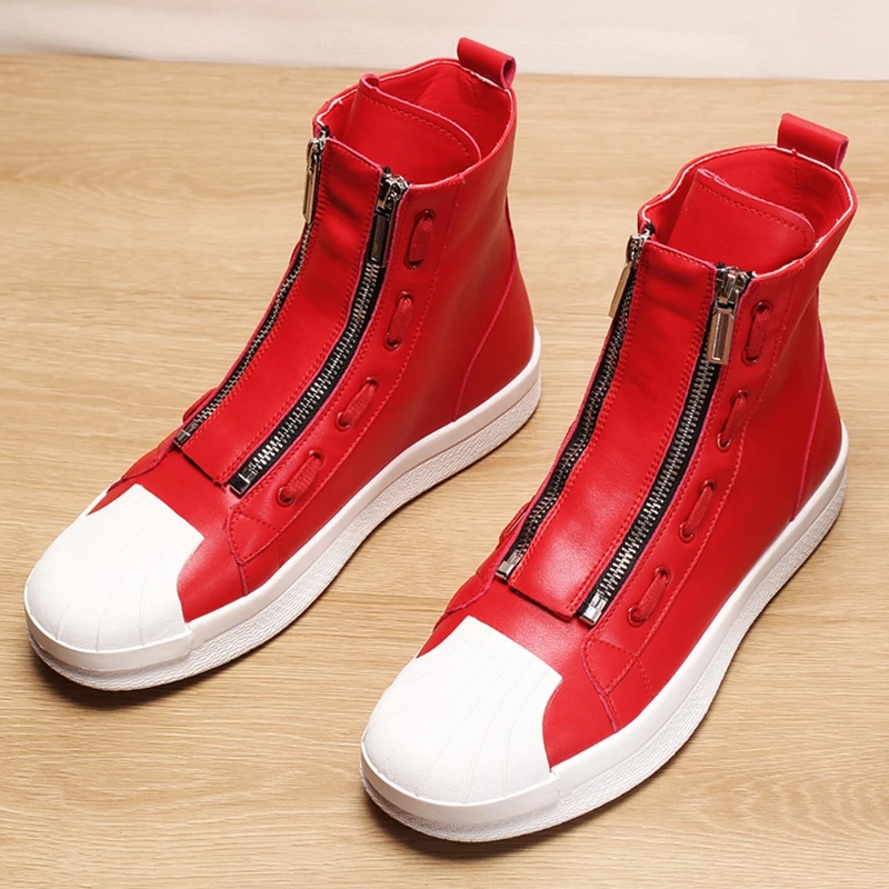 

Stephoes Men Fashion Casual Ankle Boots Luxury Spring Autumn High Top Leisure Shoes New Arrival Shell Toe Sneakers Botas Hombre
