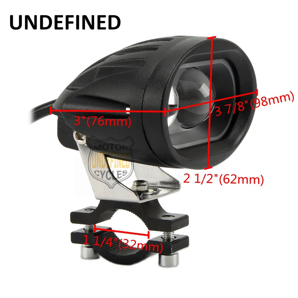 Фара для мотоцикла 2 шт. двойная светодиодная фара вождения черная алюминиевая