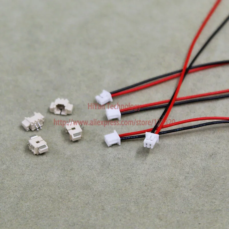 JST Molex шаг 1 25 мм SMD бокового входа 2Pin Коннектор 100 до 250 с 1571 28 awg электронный провод