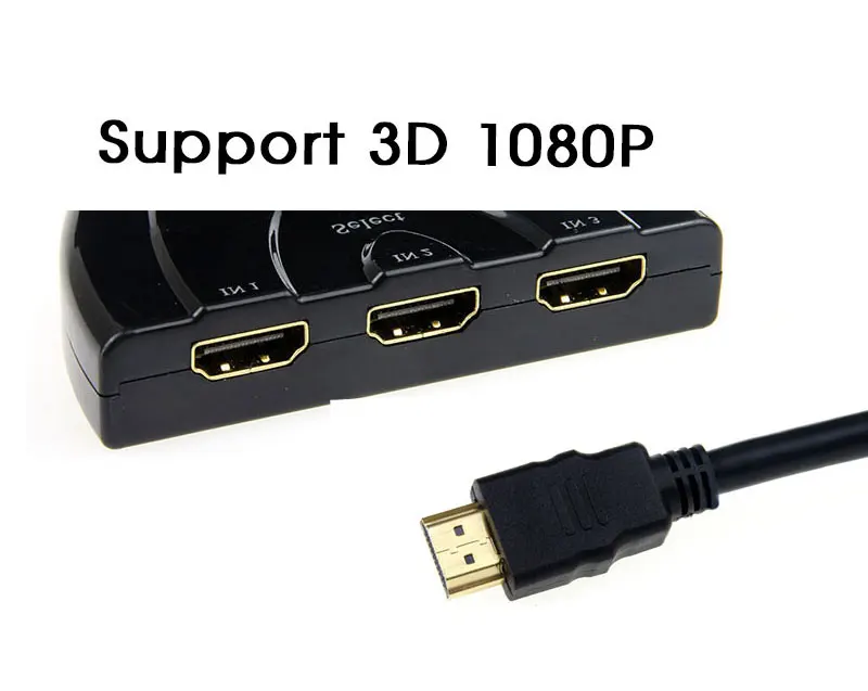 MLLSE Mini 3 Port HDMI Splitter Adapter Cable 1.4b 4K*2K 1080P Switcher Switch in 1 out Hub for HDTV PS3 PS4 | Компьютеры и офис