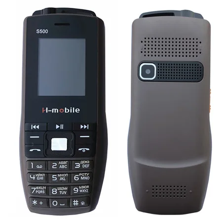 brown Дешевый мобильный телефон с двумя картами, 1,77 дюймов, Bluetooth, FM камера, фонарь, звук, мобильный телефон, H-Mobile S500, русская клавиатура - Цвет: brown
