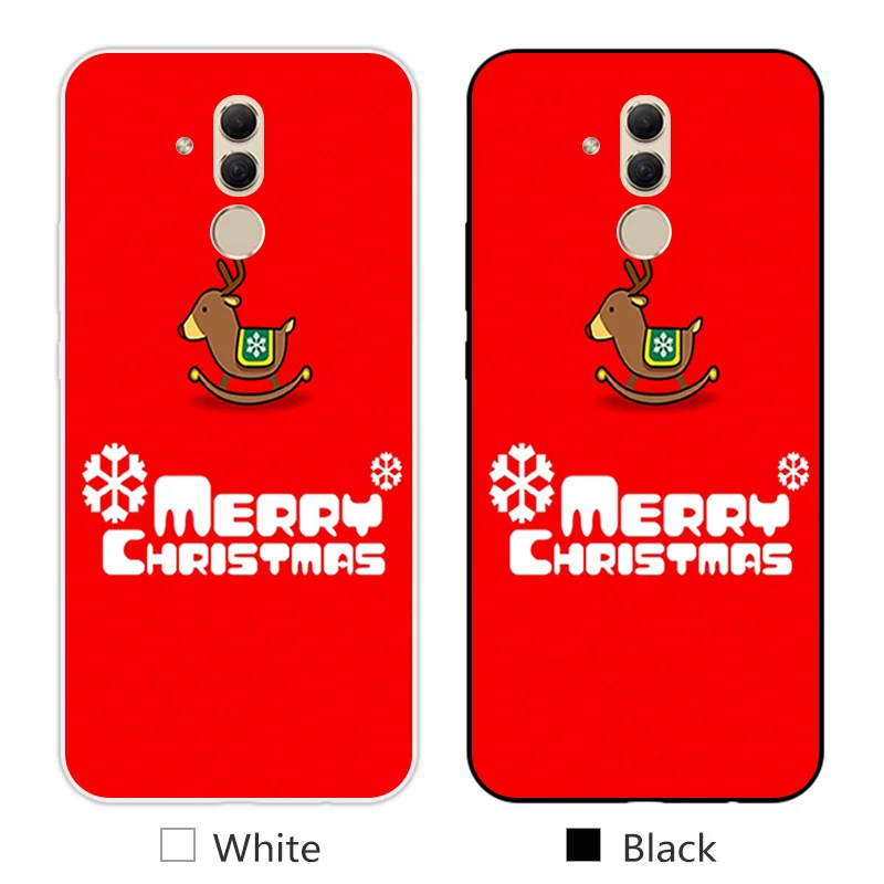 for Huawei Mate 20 Lite / SNE-AL00 Back Black Matte 6.3&quot MaiMang 7 Clear TPU Silicone Christmas Season Design Case | Мобильные
