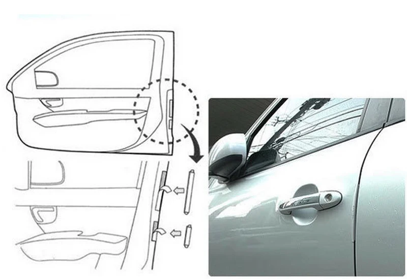 8 шт./компл. Автомобильная защита двери края углового бампера буфер отделка