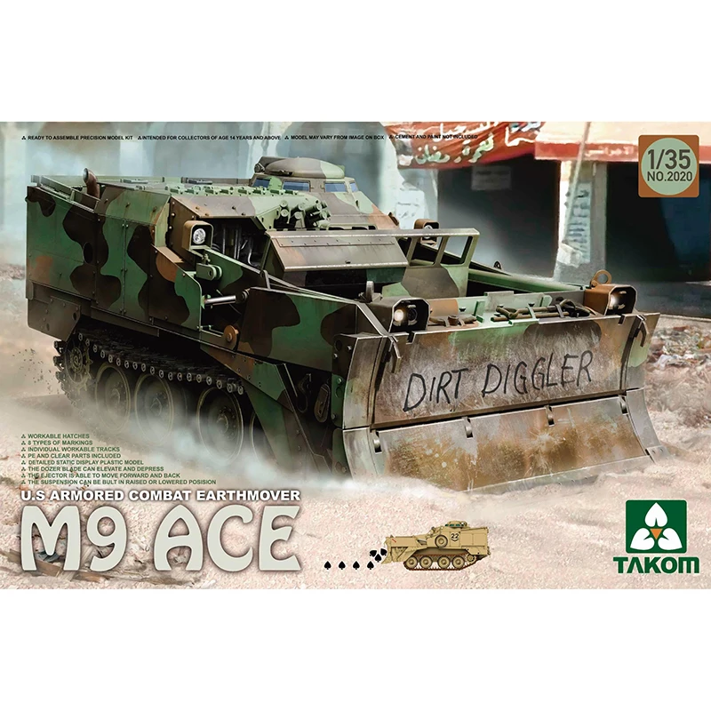 1/35 TAKOM 2020 U.S ARMORED COMBAT EARTHMOVER M9 ACE model hobby|Наборы для сборки моделей| |