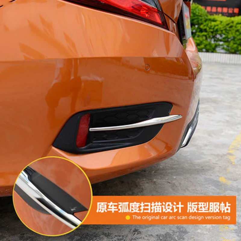 Автомобильные аксессуары для Honda Civic 10th 4door седан 2016 2017 ABS Chrome задних